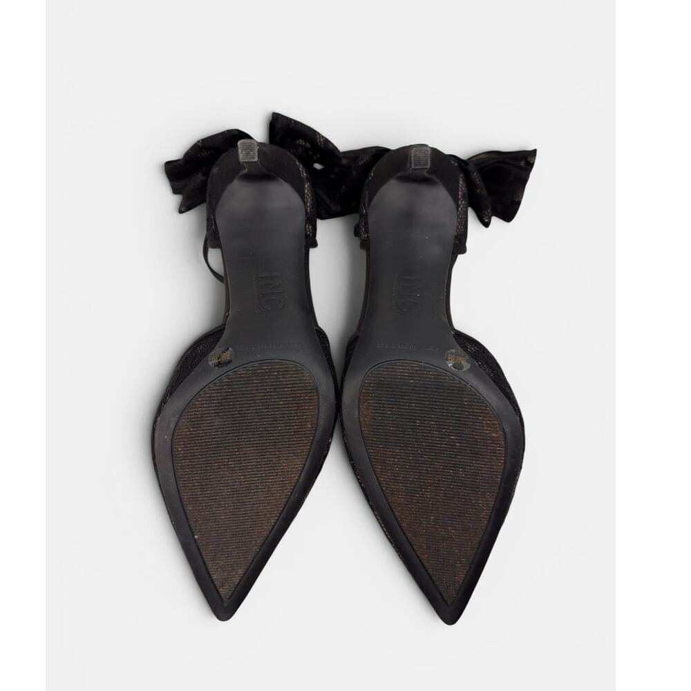I.N.C. International Concepts Sanira Black Lace Bow Pumps Size 8 Stiletto Dressy - Picture 10 of 14